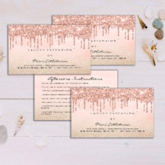 Aftercare Instructions Eyelash Rose Glitter Drips