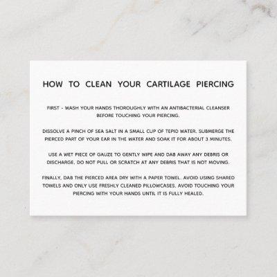 Aftercare Instructions For Cartilage Piercing