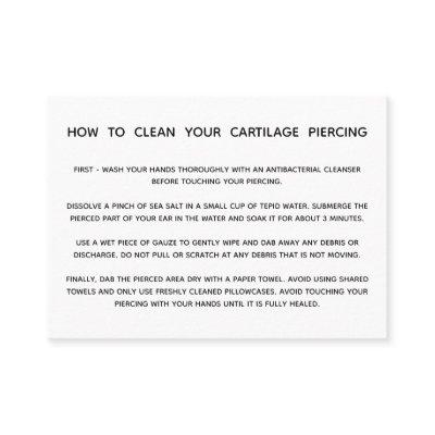 Aftercare Instructions For Cartilage Piercing