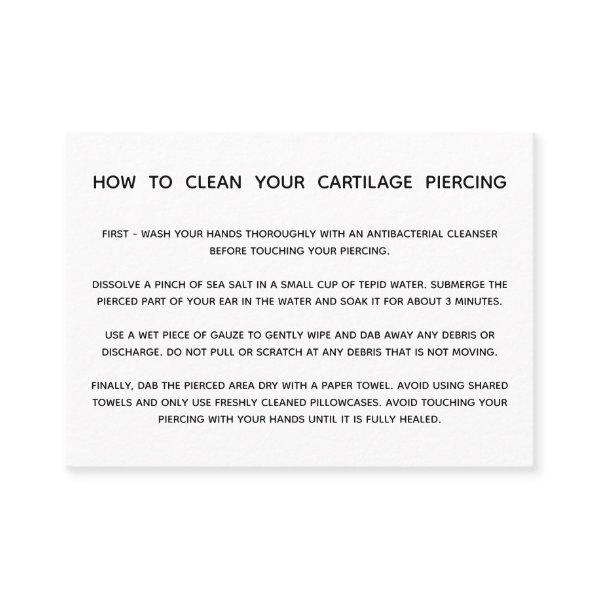 Aftercare Instructions For Cartilage Piercing