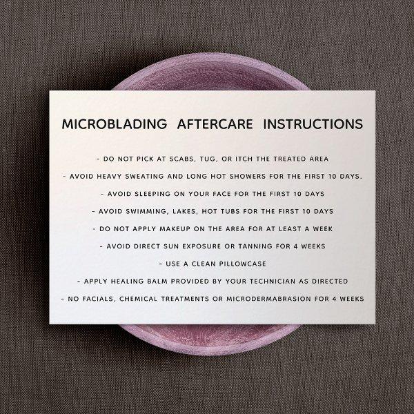 Aftercare Instructions For Microblading Business C