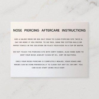 Aftercare Instructions For Nose Piercing