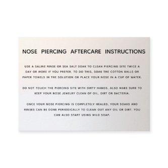 Aftercare Instructions For Nose Piercing