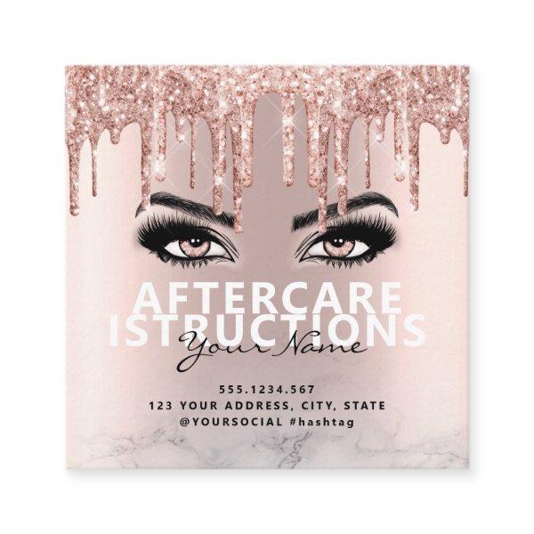 Aftercare Instructions Lash Large text space Square