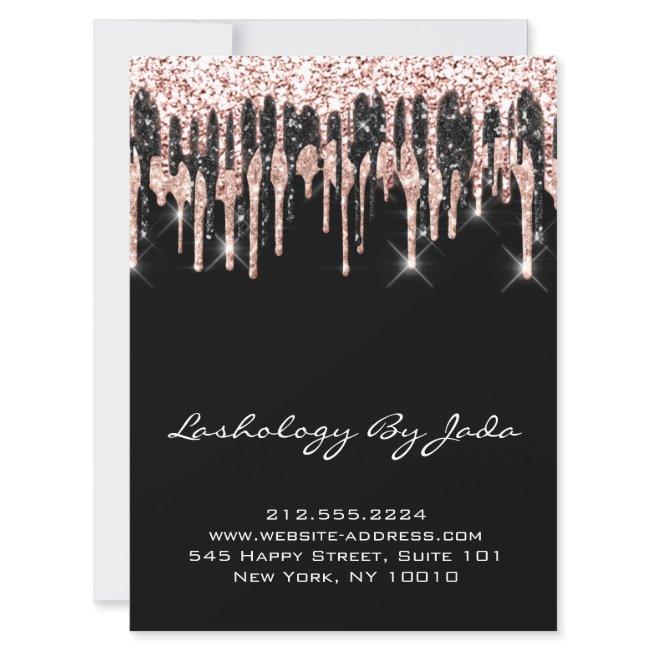 Aftercare Instructions Lashes Back Rose Classy Invitation