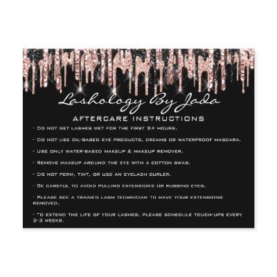 Aftercare Instructions Lashes Back Rose Classy VIP Invitation