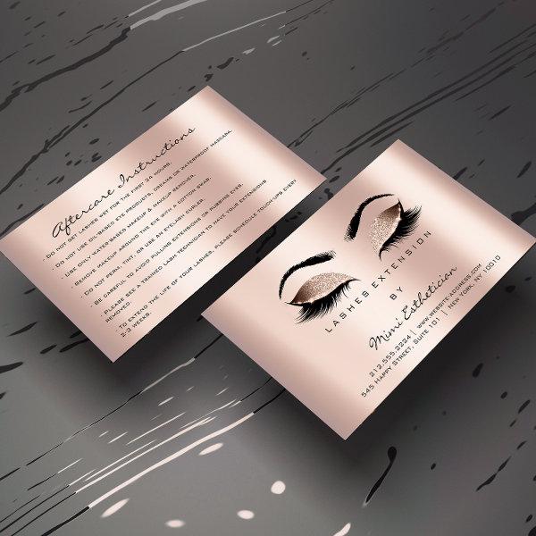 Aftercare Instructions Lashes Rose Gold