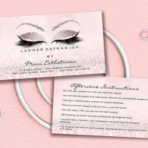 Aftercare Instructions Lashes Studio Pink Small