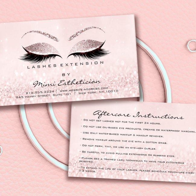 Aftercare Instructions Lashes Studio Pink Small