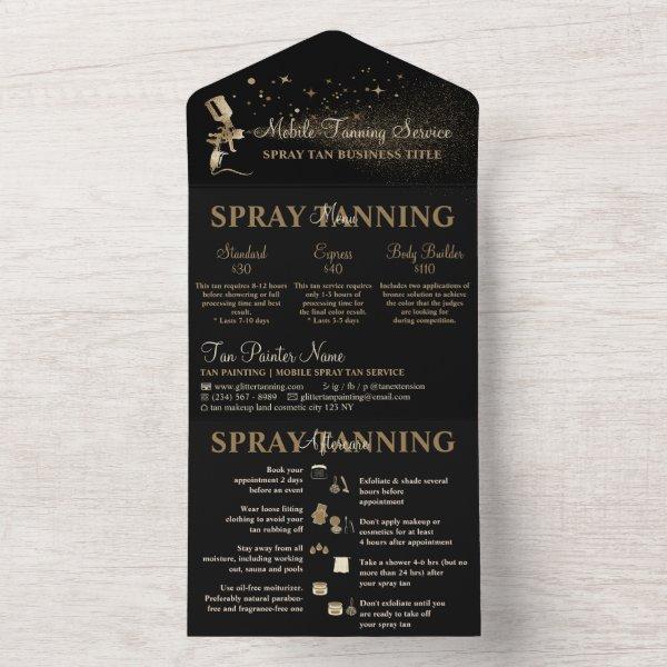 Aftercare Instructions Spray Tan Flyer All In One Invitation