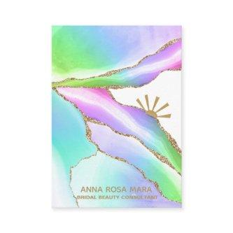 *~* Agate Pastel Rainbow Gold Glitter Veins