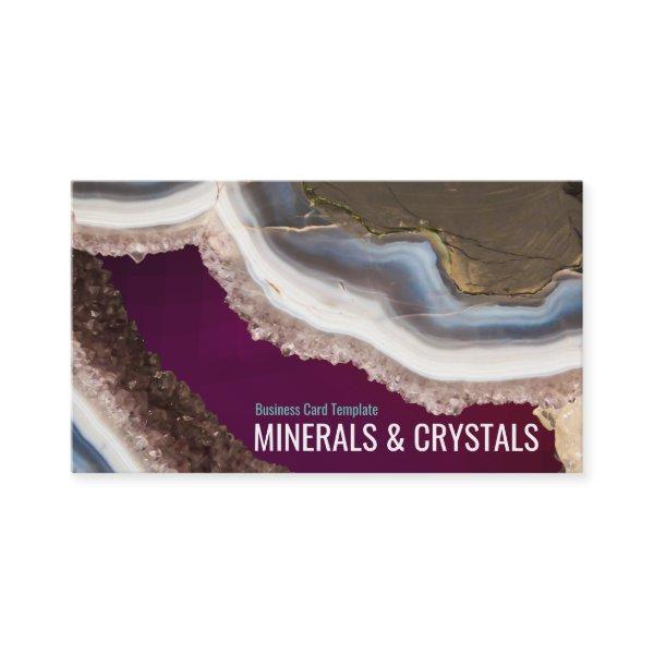 Agate Rock Geode Amethyst Crystals