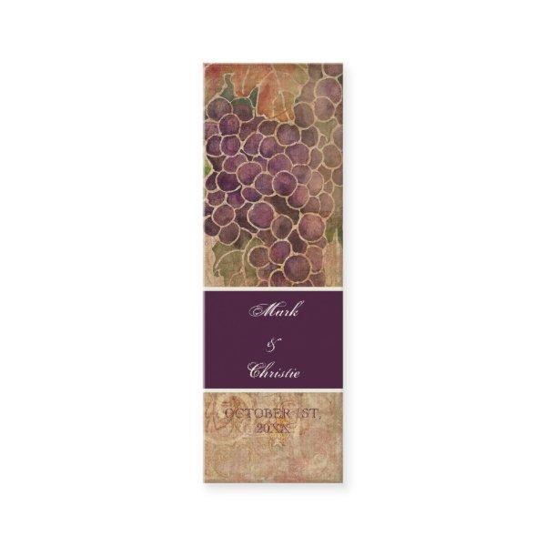 Aged Grape Vineyard Wedding Invitation
