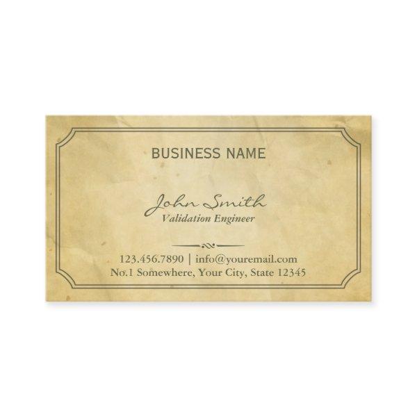 Aged Old Paper Texture Validation Engineer