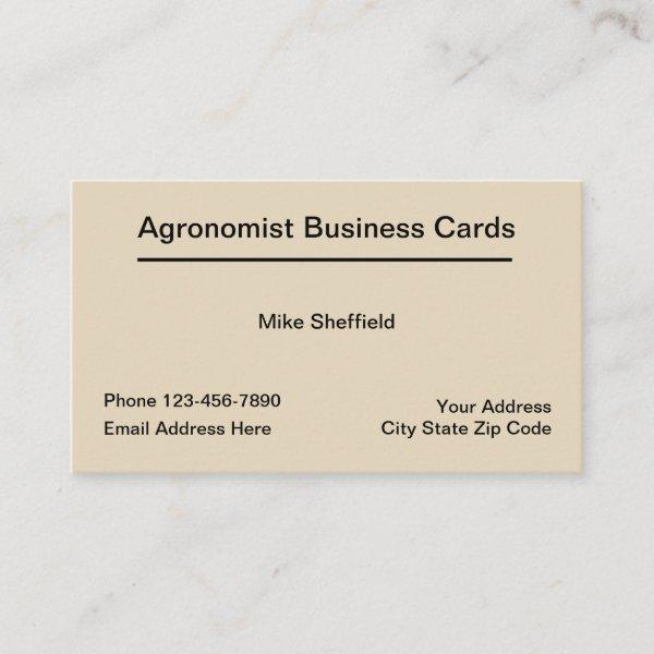 Agronomist Services Businesscards