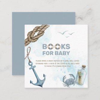 Ahoy! Nautical Baby Shower Books for Baby Card