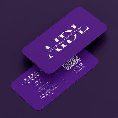 AI Artificial Intelligence Purple Monogram Modern