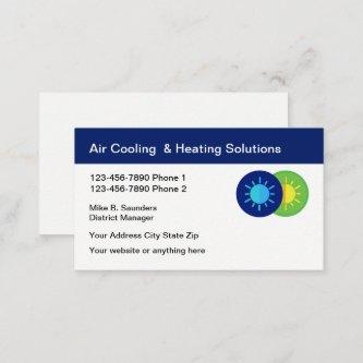Air Conditioning Service Businesscards Business Ca