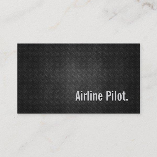 Airline Pilot Cool Black Metal Simplicity