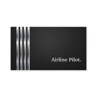 Airline Pilot Professional Black Silver