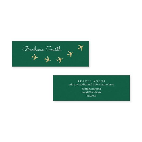 Airplanes flying on green . Travel Agent Mini