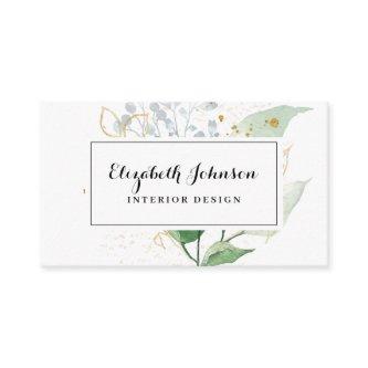 Airy Greenery and Gold Leaf