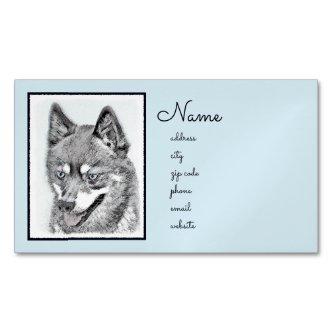 Alaskan Klee Kai Painting - Cute Original Dog Art  Magnet