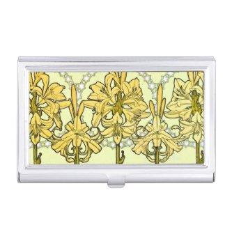 Alfonse Mucha Art Nouveau Lily Floral Pattern  Case