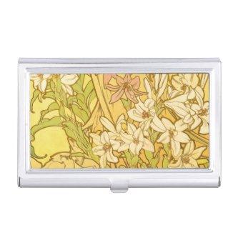 Alfonse Mucha Art Nouveau lily flowers  Case