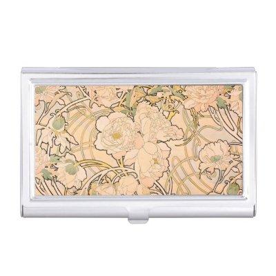 Alfonse Mucha Art Nouveau Peonies  Case