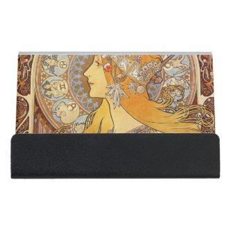 Alfonse Mucha Zodiac Art Nouveau Woman Desk  Holder
