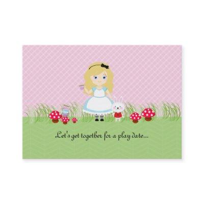 Alice and Her Tea Party Play Date Card