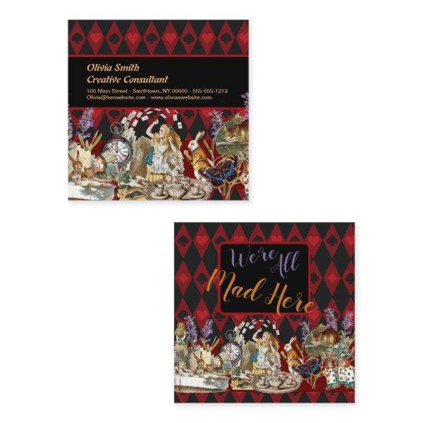 Alice in Wonderland Mad Cheshire Cat Square