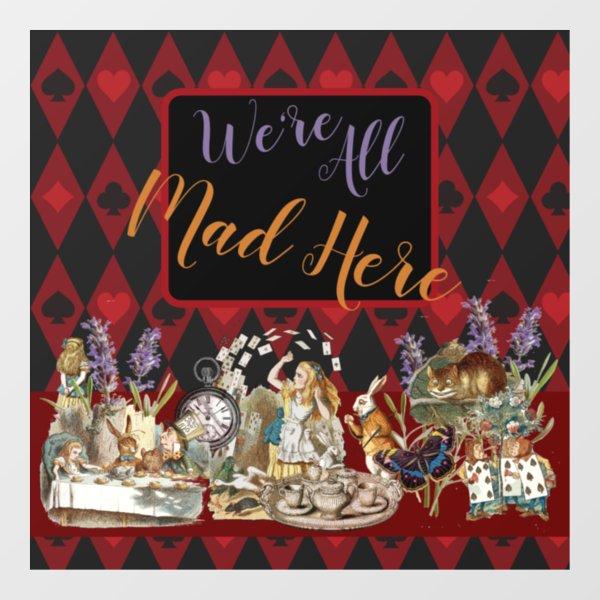 Alice in Wonderland Mad Cheshire Cat Window Cling