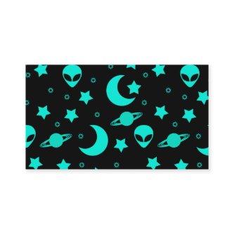 Alien Heads in Stars Outer Space