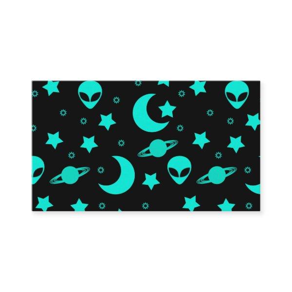 Alien Heads in Stars Outer Space