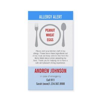 Allergy Alert Blue Sky Duotones Calling Card