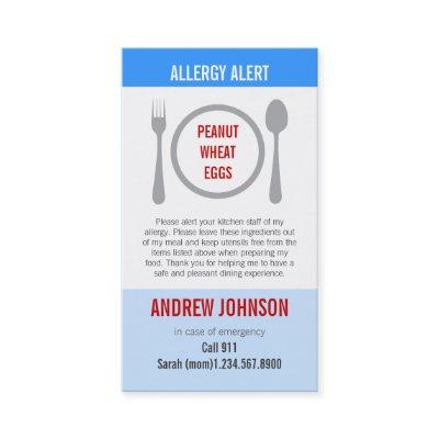 Allergy Alert Blue Sky Duotones Calling Card