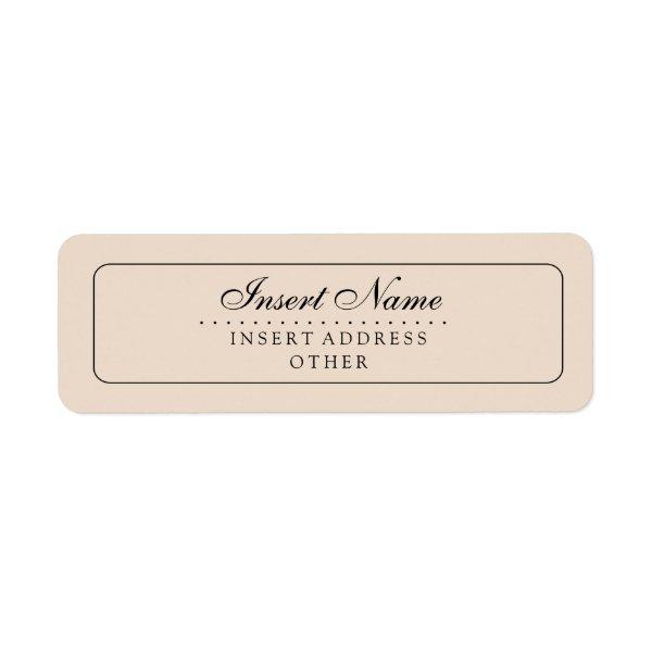 Almond Custom Plain Wedding Label