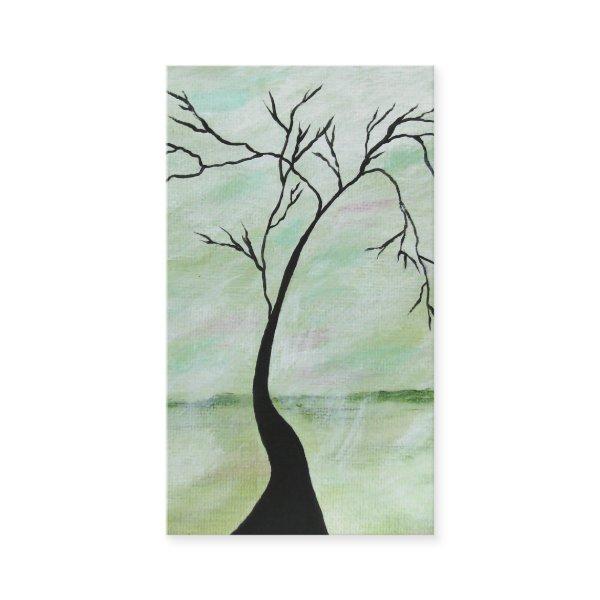 Alone I Waited Abstract Landscape Art Crooked Tree