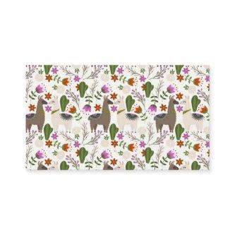Alpaca Cactus Floral Pattern Animal Lover