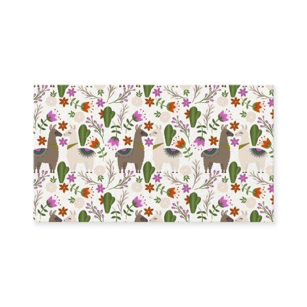 Alpaca Cactus Floral Pattern Animal Lover