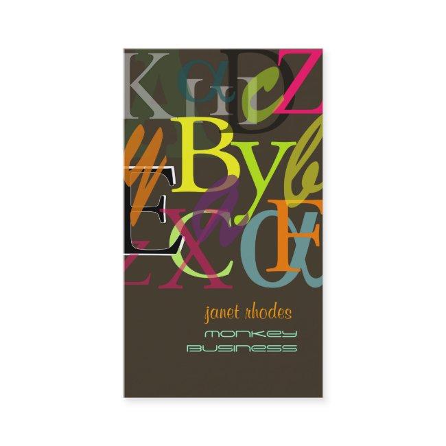 Alphabets, teachers profile cards