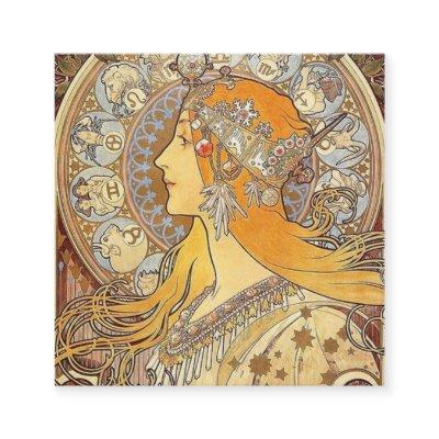 Alphonse Mucha Zodiac Square