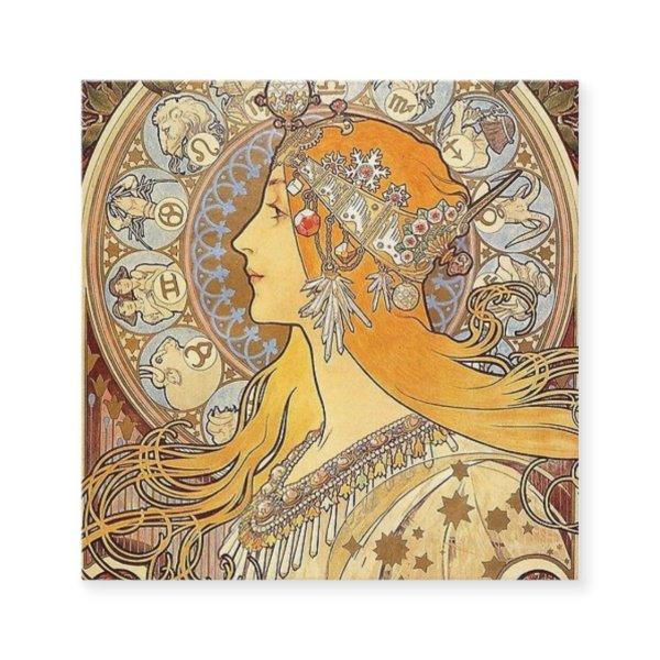 Alphonse Mucha Zodiac Square