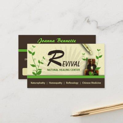 Alternative Medicine Homeopathy Bottle and Dropper Appointment Card