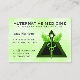 Alternative Medicine Light Green Caduceus Large