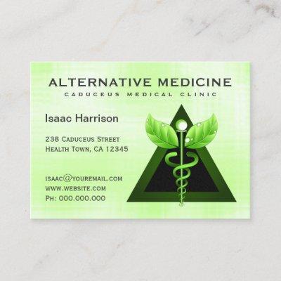 Alternative Medicine Light Green Caduceus Large
