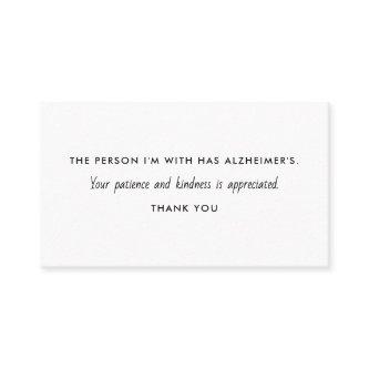 Alzheimer's Dementia Patience Kindness Information