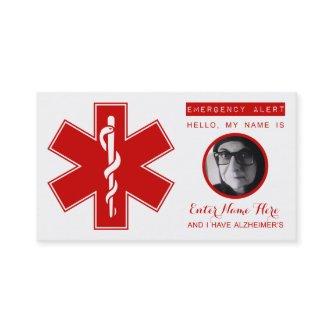 alzheimers emergency contact card